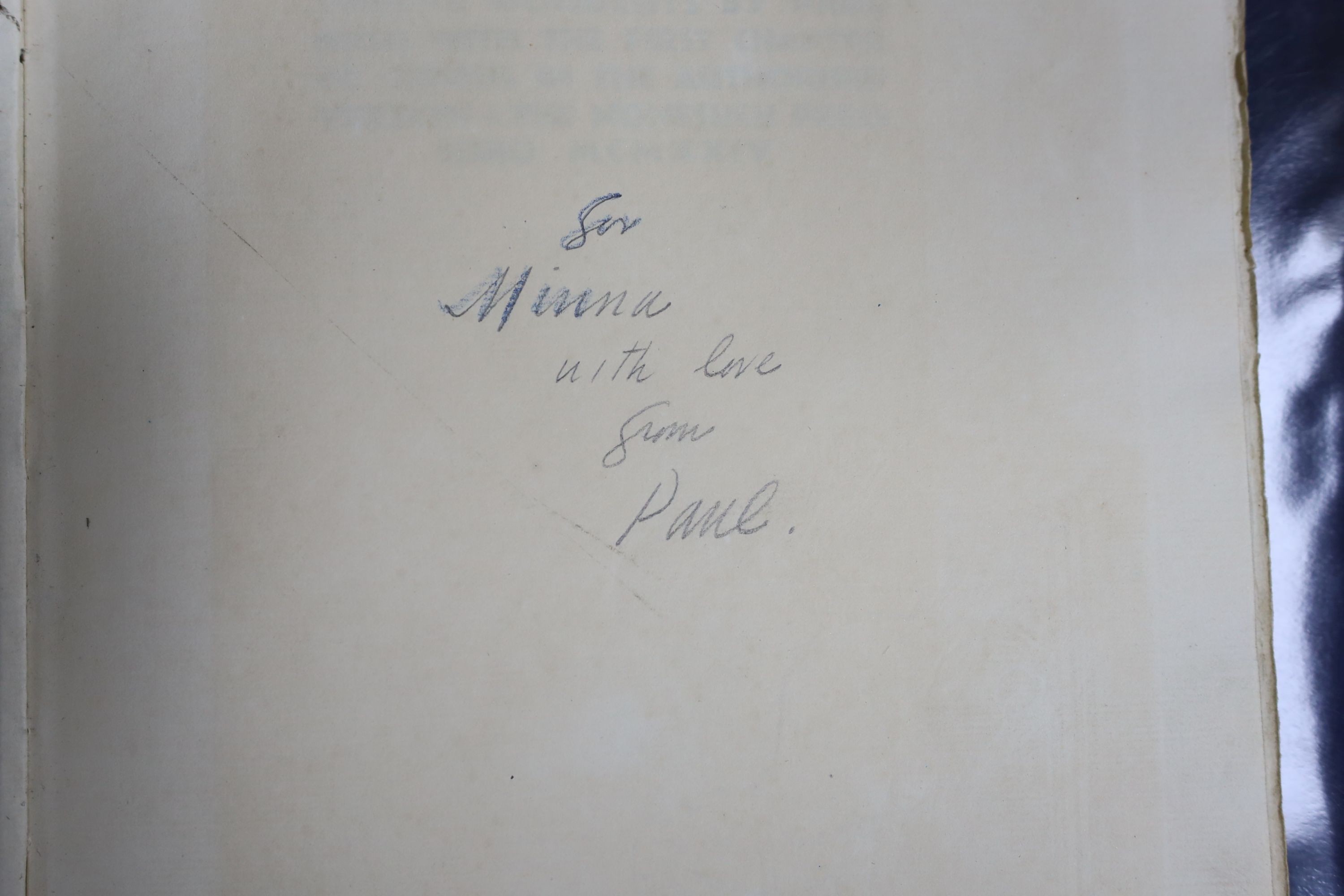 Bible in English - Nash, Paul [illustrator] - Genesis. Limited edition, one of 375, Authors presentation copy to his wife with signed inscription. Complete with 12 woodcut illustrations by Paul Nash. Original black paper